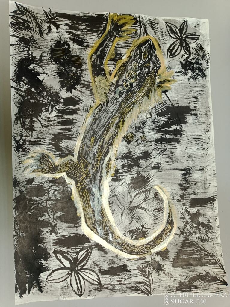 作品題目：「黯黑中的蜥蜴」(另開新視窗/jpg檔)圖片